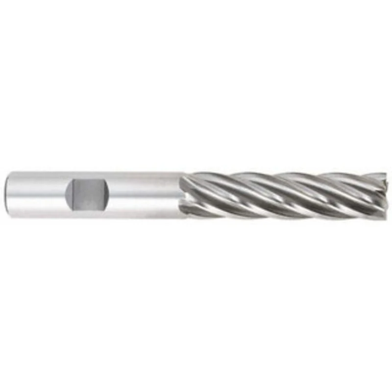 OSG 1-1/2, 4 LOC, 1-1/4 Shank Diam, 6-1/2 OAL, 6 Flute, Cobalt Square End Mill Single End, TiCN Finish, Spiral Flute,...